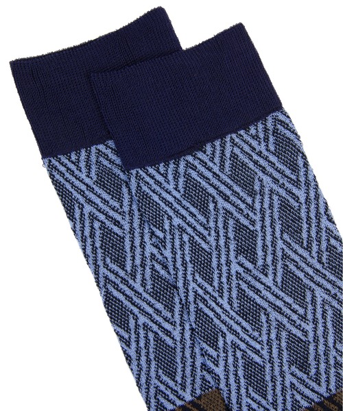 JNBY(ジェーエヌビーワイ)の「Color-block Diamond Lattice Cotton-blend Socks(ソックス/靴下・レディース・グリーン系その他5/ブルー系その他4・ONE SIZE)」の10枚目の写真