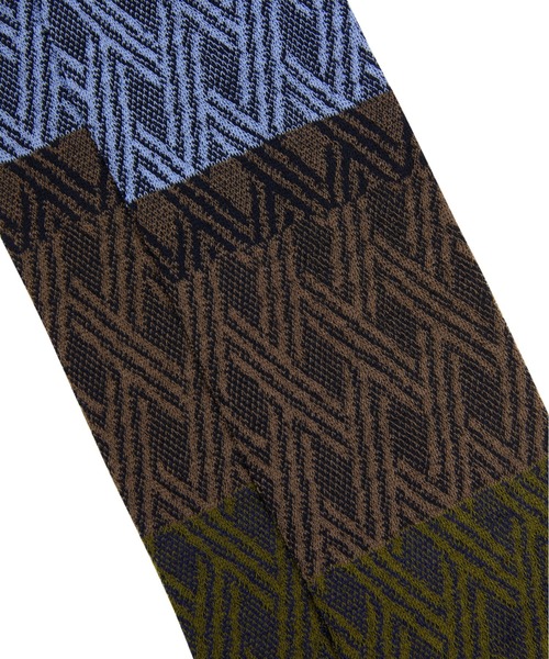 JNBY(ジェーエヌビーワイ)の「Color-block Diamond Lattice Cotton-blend Socks(ソックス/靴下・レディース・グリーン系その他5/ブルー系その他4・ONE SIZE)」の11枚目の写真
