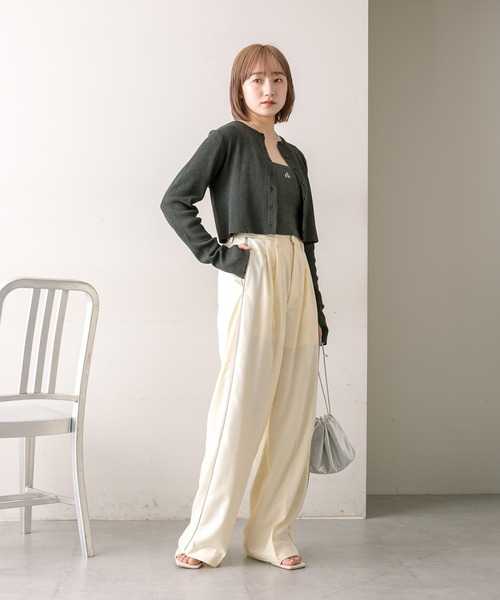 mline（エムライン）の「[mline]ラインサイドタックパンツ（その他パンツ・レディース・ブラック/アイボリー/グレー・2/1/FREE）」の8枚目の写真