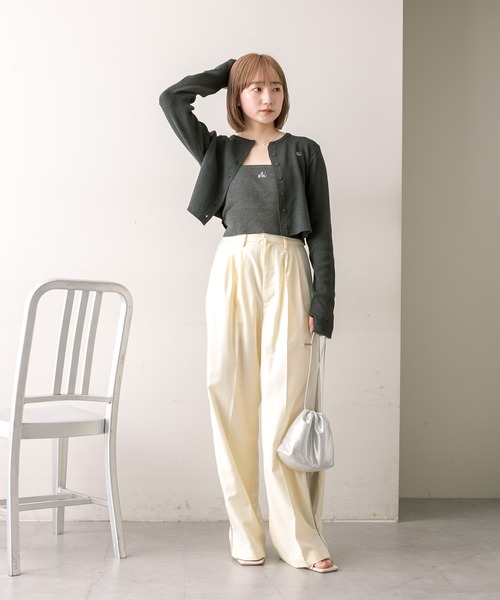 mline（エムライン）の「[mline]ラインサイドタックパンツ（その他パンツ・レディース・ブラック/アイボリー/グレー・2/1/FREE）」の9枚目の写真