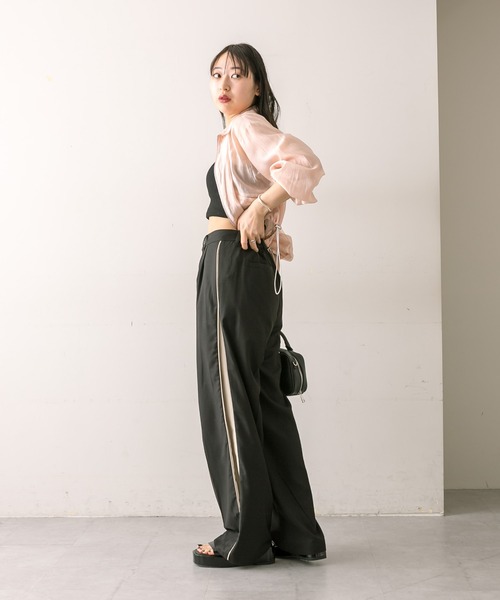 mline（エムライン）の「[mline]ラインサイドタックパンツ（その他パンツ・レディース・ブラック/アイボリー/グレー・2/1/FREE）」の20枚目の写真