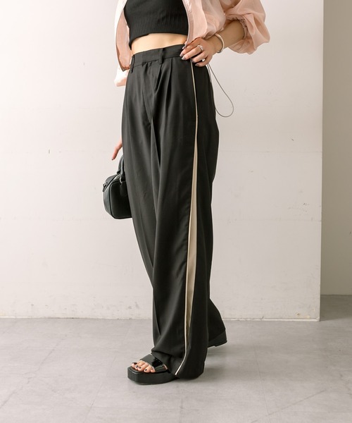 mline（エムライン）の「[mline]ラインサイドタックパンツ（その他パンツ・レディース・ブラック/アイボリー/グレー・2/1/FREE）」の15枚目の写真