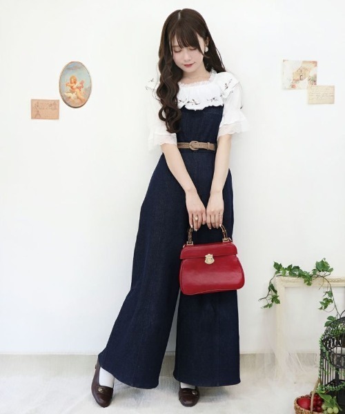 an another angelus(アンアナザーアンジェラス)の「デニムジャンパースーツ/ananotherangelus/fint フィント(サロペット/オーバーオール・レディース・ブルー/インディゴブルー・FREE)」の2枚目の写真