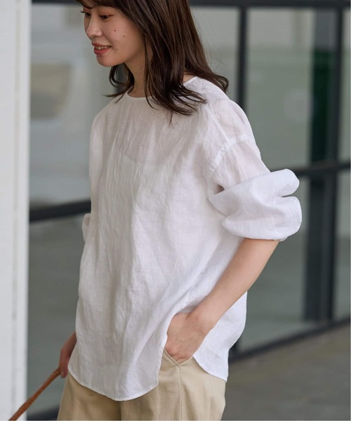 セール】≪追加≫NEW フレンチリネンクルーネックプルオーバー2