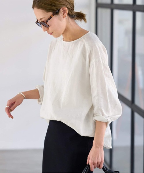 セール】≪追加≫NEW フレンチリネンクルーネックプルオーバー2