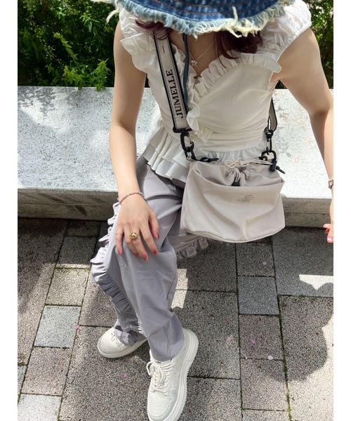 3日間限定販売】【Kihoさんコラボ】リネンムジギャザーフリルパンツ
