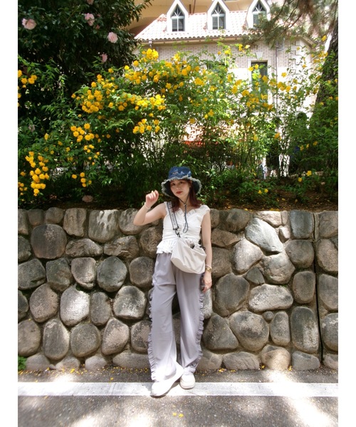 JUMELLE（ジュメロ）の「sidefrill loose pants【低身長~高身長】（スラックス・レディース・グレー・MEDIUM/SMALL）」の19枚目の写真