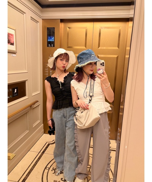 JUMELLE（ジュメロ）の「sidefrill loose pants【低身長~高身長】（スラックス・レディース・グレー・MEDIUM/SMALL）」の20枚目の写真