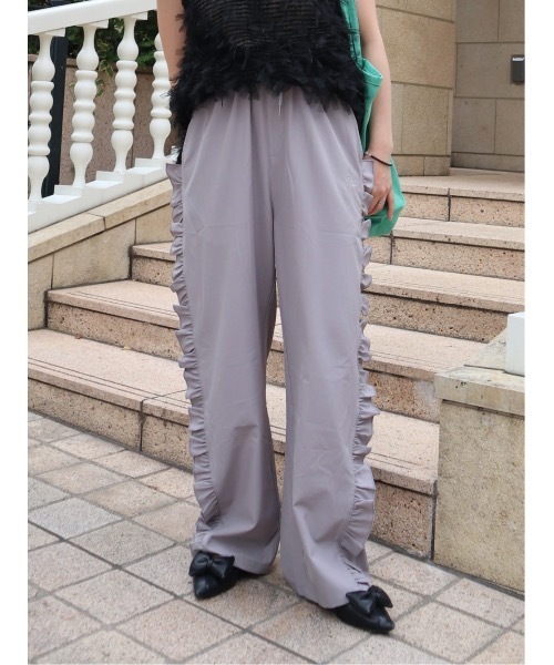 セール】sidefrill loose pants【低身長~高身長】（スラックス