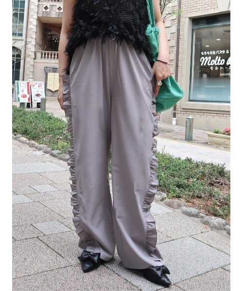 sidefrill loose pants【低身長~高身長】（スラックス