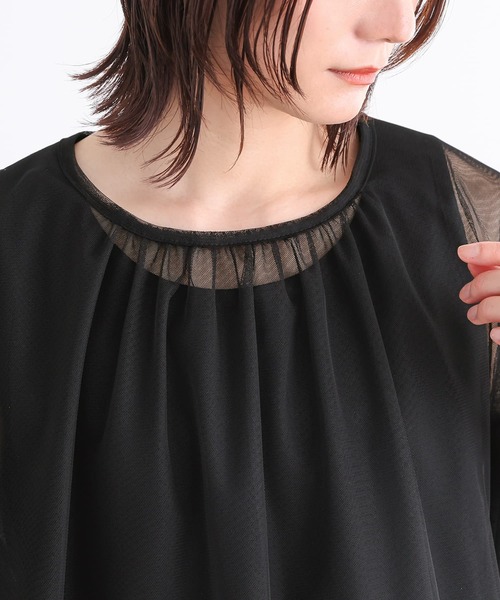 n'OrLABEL(ノアールレーベル)の「【廃盤】『ランタンスリーブシアーチュールカットソー』(Tシャツ/カットソー・レディース・アイボリー/ブラック・FREE)」の11枚目の写真