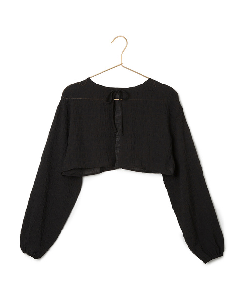ROPE' PICNIC(ロペピクニック)の「ふくれジャガードボレロ(カーディガン/ボレロ・レディース・ブラック/キナリ・FREE)」の3枚目の写真