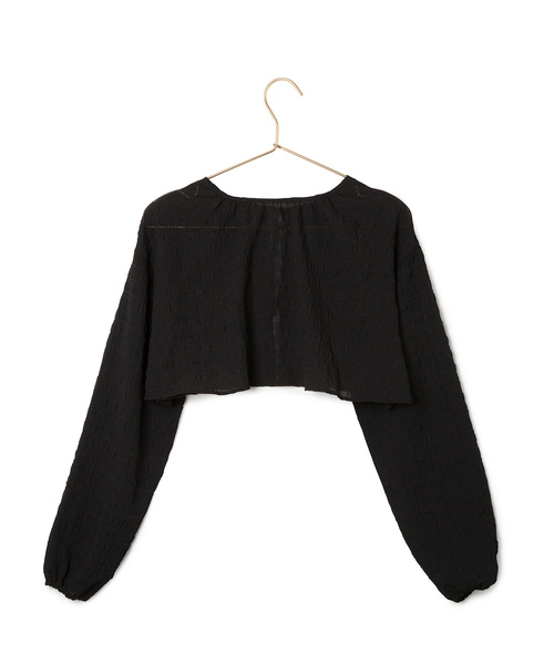 ROPE' PICNIC(ロペピクニック)の「ふくれジャガードボレロ(カーディガン/ボレロ・レディース・ブラック/キナリ・FREE)」の4枚目の写真