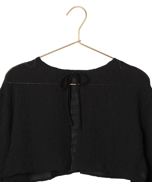 ROPE' PICNIC(ロペピクニック)の「ふくれジャガードボレロ(カーディガン/ボレロ・レディース・ブラック/キナリ・FREE)」の5枚目の写真