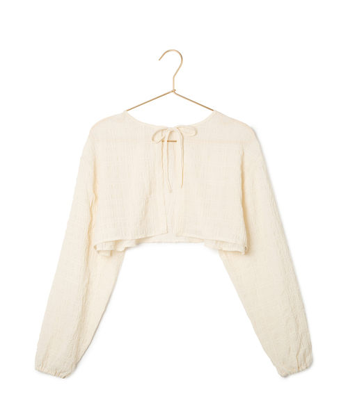 ROPE' PICNIC(ロペピクニック)の「ふくれジャガードボレロ(カーディガン/ボレロ・レディース・ブラック/キナリ・FREE)」の12枚目の写真