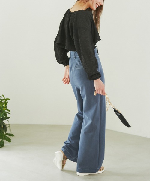 ROPE' PICNIC(ロペピクニック)の「ふくれジャガードボレロ(カーディガン/ボレロ・レディース・ブラック/キナリ・FREE)」の17枚目の写真