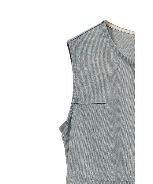 サロペット・オーバーオール・オールインワン CLANE back open denim all in one CLANE サロペット オーバーオール CLANE/クラネ/WAIST OPEN