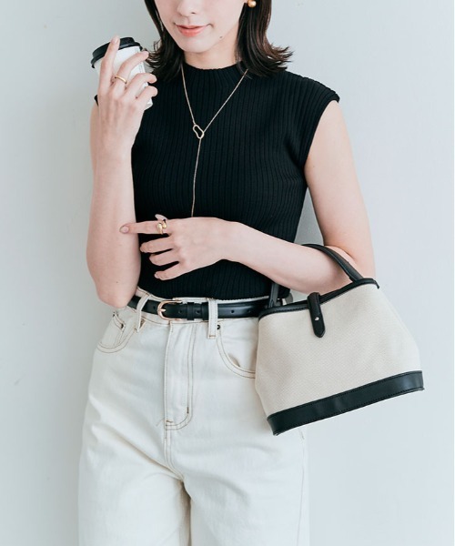 kirakiraShop（キラキラショップ）の「フレンチ スリーブ サマー リブ ニット（ニット/セーター・レディース・ホワイト/ライトグレー/ブラック/アイボリー/モカ・M/L）」の20枚目の写真