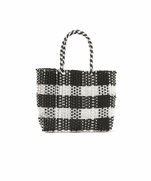 JOURNAL STANDARD relume(ジャーナルスタンダード レリューム)の「RELUME メルカドバッグ(かごバッグ・レディース・ブラック/ホワイト/グリーン・FREE)」の7枚目の写真