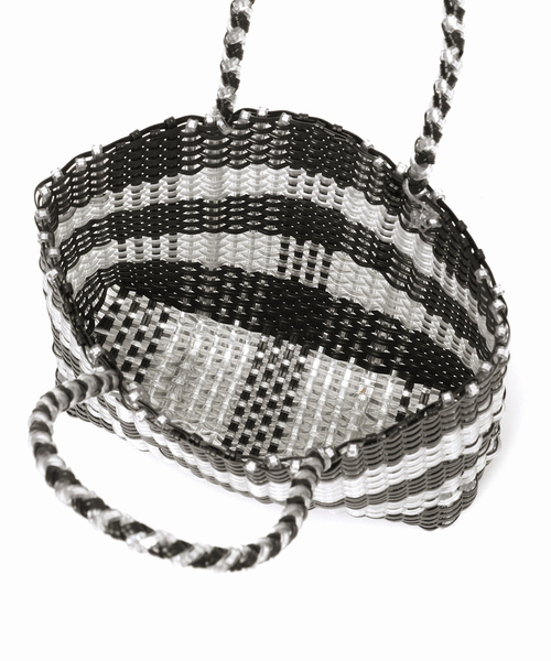 JOURNAL STANDARD relume(ジャーナルスタンダード レリューム)の「RELUME メルカドバッグ(かごバッグ・レディース・ブラック/ホワイト/グリーン・FREE)」の11枚目の写真