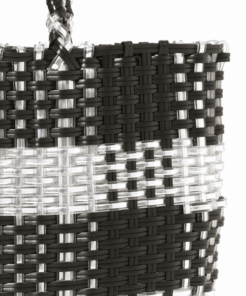 JOURNAL STANDARD relume(ジャーナルスタンダード レリューム)の「RELUME メルカドバッグ(かごバッグ・レディース・ブラック/ホワイト/グリーン・FREE)」の13枚目の写真