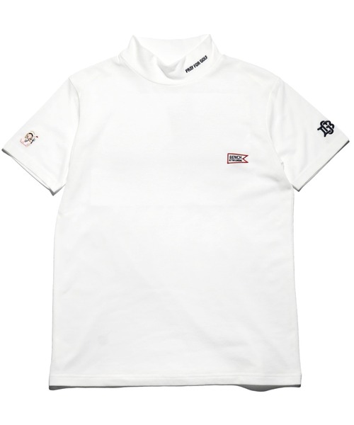 BENCH AT THE GREENE GOLF / LADIES EMBRO MOCK NECK SHIRT（レディース）（Tシャツ/カットソー）｜BENCH AT THE GREENE GOLF（ベンチアットザグリーンゴルフ）