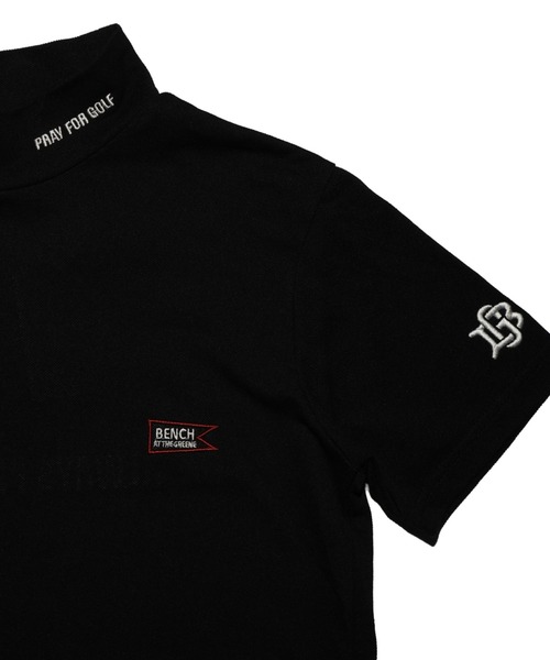 BENCH AT THE GREENE GOLF / LADIES EMBRO MOCK NECK SHIRT（レディース）（Tシャツ/カットソー）｜BENCH AT THE GREENE GOLF（ベンチアットザグリーンゴルフ）