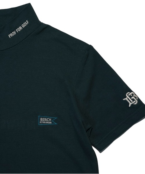 BENCH AT THE GREENE GOLF / LADIES EMBRO MOCK NECK SHIRT（レディース）（Tシャツ/カットソー）｜BENCH AT THE GREENE GOLF（ベンチアットザグリーンゴルフ）