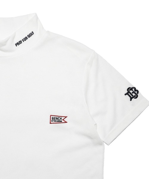 BENCH AT THE GREENE GOLF(ベンチアットザグリーンゴルフ)の「BENCH AT THE GREENE GOLF / LADIES EMBRO MOCK NECK SHIRT(レディース)(Tシャツ/カットソー・レディース・ブラック/オフホワイト/グリーン・SMALL/MEDIUM/LARGE)」の14枚目の写真