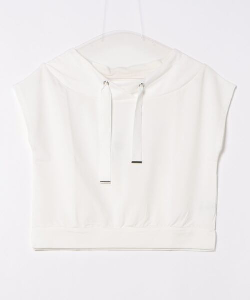12Twelve Agenda(トゥエルブ アジェンダ)の「フード風フレンチスリーブカットソープルオーバー(Tシャツ/カットソー・レディース・ブルー/アイボリー/ネイビー/オフホワイト・M)」の1枚目の写真