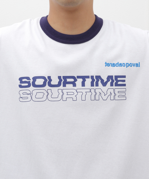 cabaret poval(キャバレーポバール)の「CABARET POVAL / キャバレーポバール Sourtime Ringer(Tシャツ/カットソー・メンズ・ホワイト/チャコールグレー・LARGE/X-LARGE)」の13枚目の写真