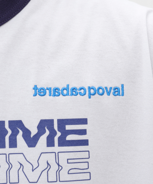 cabaret poval(キャバレーポバール)の「CABARET POVAL / キャバレーポバール Sourtime Ringer(Tシャツ/カットソー・メンズ・ホワイト/チャコールグレー・LARGE/X-LARGE)」の3枚目の写真