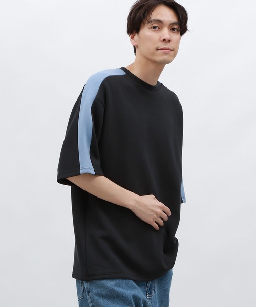 LAKOLE(ラコレ)の「【接触冷感】ダンボール袖ラインT / 127469(Tシャツ/カットソー・メンズ・ブラック/ホワイト/キャメル/グリーン・MEDIUM/LARGE/X-LARGE)」の10枚目の写真