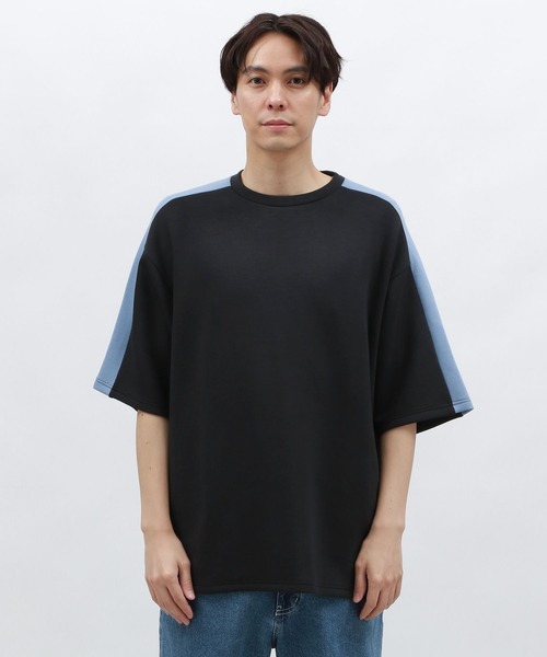 LAKOLE(ラコレ)の「【接触冷感】ダンボール袖ラインT / 127469(Tシャツ/カットソー・メンズ・ブラック/ホワイト/キャメル/グリーン・MEDIUM/LARGE/X-LARGE)」の16枚目の写真