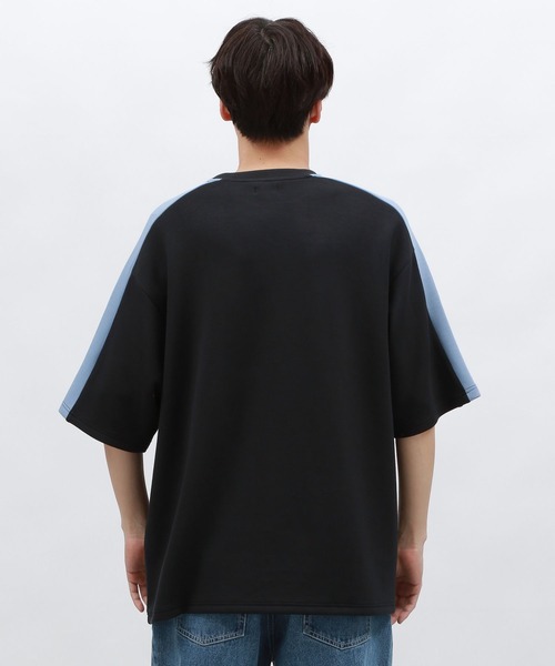 LAKOLE(ラコレ)の「【接触冷感】ダンボール袖ラインT / 127469(Tシャツ/カットソー・メンズ・ブラック/ホワイト/キャメル/グリーン・MEDIUM/LARGE/X-LARGE)」の18枚目の写真