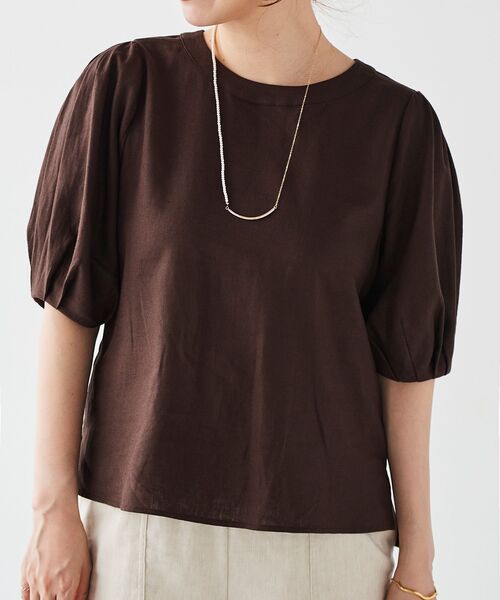 le.coeur blanc（ルクールブラン）の「パール×チェーンメタルバーネックレス（ネックレス・レディース・ゴールド・FREE）」の5枚目の写真