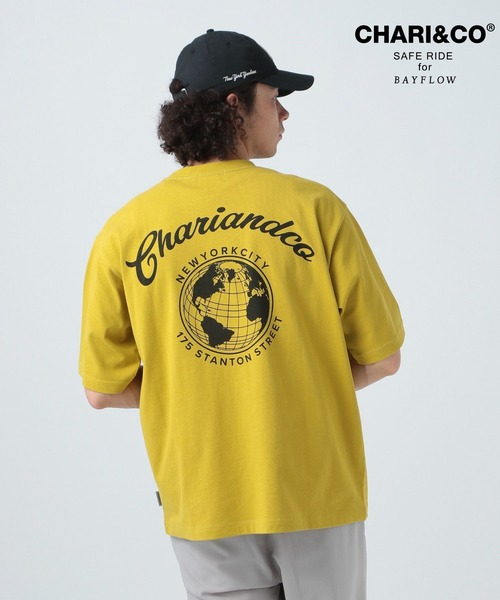 CHARI&CO（チャリアンドコー）の「【CHARI&CO SAFE RIDE for BAYFLOW】プリント半袖Tシャツ（Tシャツ/カットソー・メンズ・イエロー/チャコール/ホワイト・LARGE/MEDIUM）」の3枚目の写真