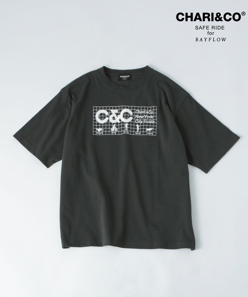CHARI&CO（チャリアンドコー）の「【CHARI&CO SAFE RIDE for BAYFLOW】プリント半袖Tシャツ（Tシャツ/カットソー・メンズ・イエロー/チャコール/ホワイト・LARGE/MEDIUM）」の20枚目の写真