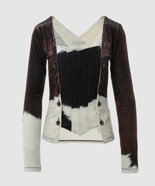 ヨウヘイオオノ Stmacher Cowhide Velour Top Stmacher Cowhide Velour Top – YOHEI OHNO
