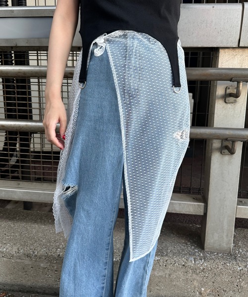 kutir（クティール）の「kutirlune／アソートレースラップスカート　巻きスカート（スカート・レディース・ホワイト系/ホワイト系1/ブラック/オフホワイト/ブラック系1・FREE）」の4枚目の写真