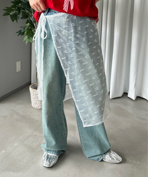 kutir（クティール）の「kutirlune／アソートレースラップスカート　巻きスカート（スカート・レディース・ホワイト系/ホワイト系1/ブラック/オフホワイト/ブラック系1・FREE）」の2枚目の写真