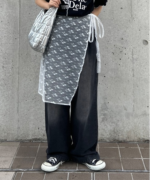 kutir（クティール）の「kutirlune／アソートレースラップスカート　巻きスカート（スカート・レディース・ホワイト系/ホワイト系1/ブラック/オフホワイト/ブラック系1・FREE）」の20枚目の写真