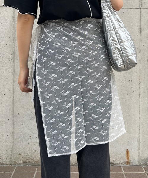 kutir（クティール）の「kutirlune／アソートレースラップスカート　巻きスカート（スカート・レディース・ホワイト系/ホワイト系1/ブラック/オフホワイト/ブラック系1・FREE）」の19枚目の写真