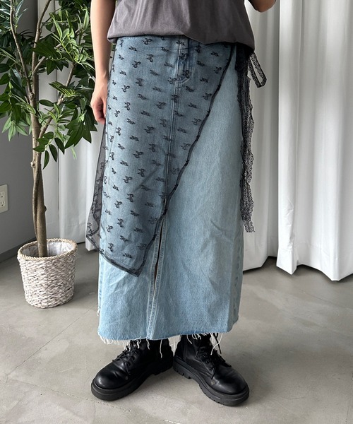 kutir（クティール）の「kutirlune／アソートレースラップスカート　巻きスカート（スカート・レディース・ホワイト系/ホワイト系1/ブラック/オフホワイト/ブラック系1・FREE）」の9枚目の写真