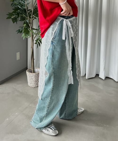 kutir（クティール）の「kutirlune／アソートレースラップスカート　巻きスカート（スカート・レディース・ホワイト系/ホワイト系1/ブラック/オフホワイト/ブラック系1・FREE）」の6枚目の写真