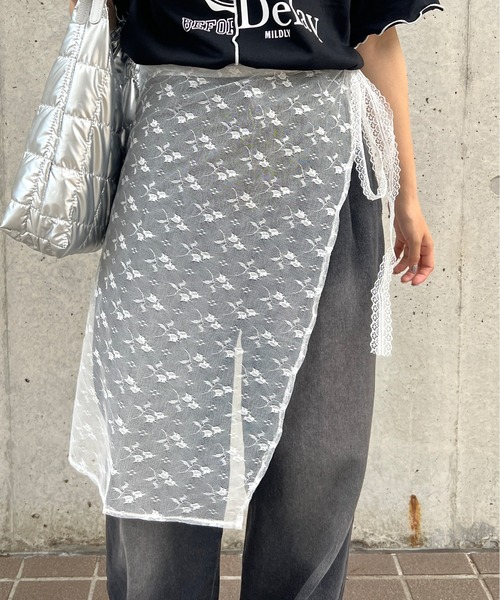 kutir（クティール）の「kutirlune／アソートレースラップスカート　巻きスカート（スカート・レディース・ホワイト系/ホワイト系1/ブラック/オフホワイト/ブラック系1・FREE）」の17枚目の写真