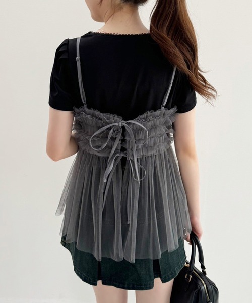 セール】2WAYチュールビスチェ/WEB限定アイテム（キャミソール）｜one