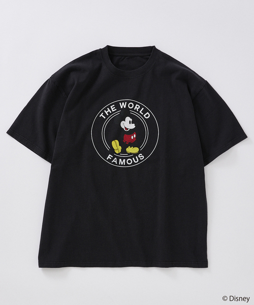 JOURNAL STANDARD（ジャーナルスタンダード）の「《追加》MICKEY MOUSE / ミッキーマウス 別注 S/S Tシャツ（Tシャツ/カットソー・メンズ・ホワイト/ホワイト系その他/イエロー/ブラック/ブラック系その他/グレー・SMALL/MEDIUM/LARGE）」の4枚目の写真