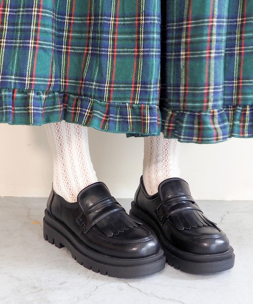 byあしながおじさん（バイアシナガオジサン）の「キルトコインローファー　8510117（ローファー・レディース・ベージュ/ブラック/テラコッタ・LL/L/M/S）」の2枚目の写真