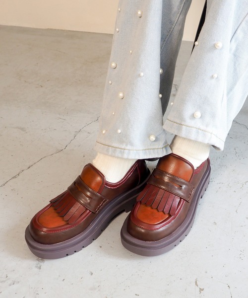 byあしながおじさん（バイアシナガオジサン）の「キルトコインローファー　8510117（ローファー・レディース・ベージュ/ブラック/テラコッタ・LL/L/M/S）」の15枚目の写真